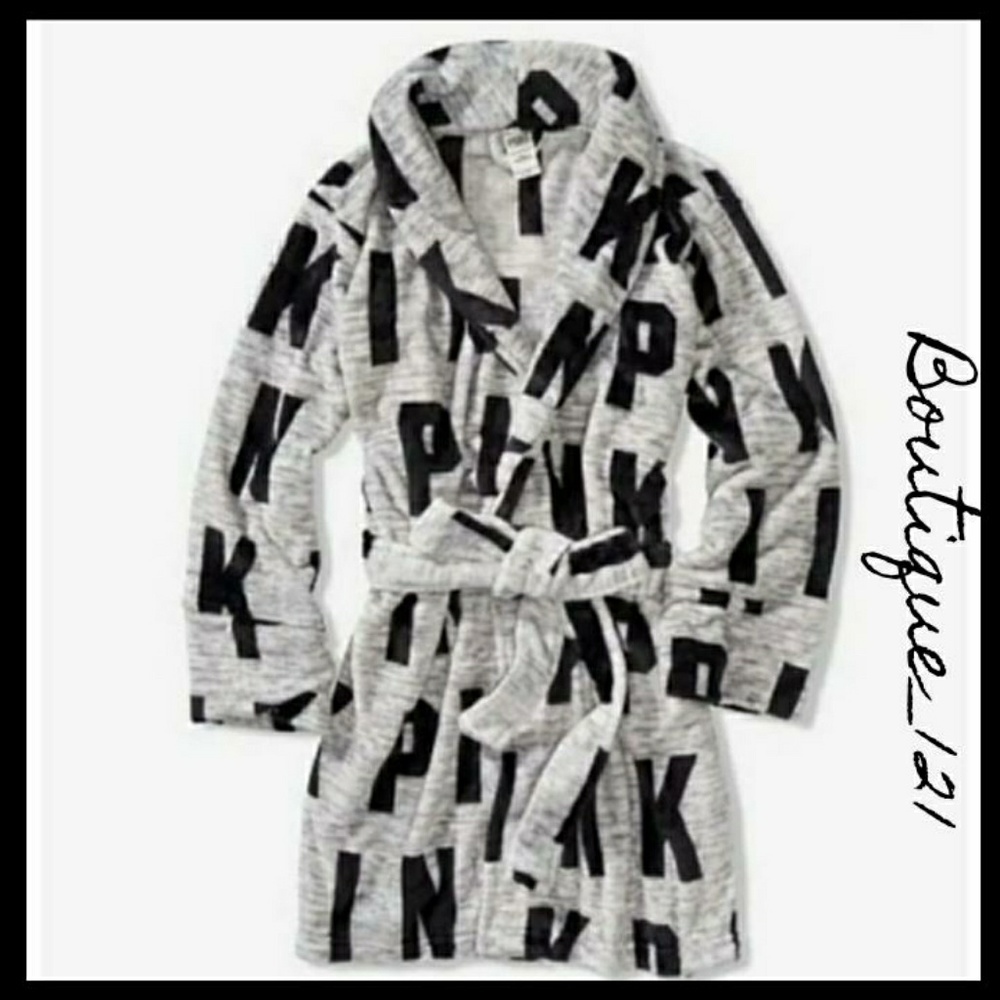 PINK Plush Logo Robe! - Picture 1 of 2